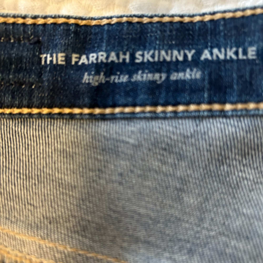 AG The Farrah Skinny Ankle High Rise Women's Casual Denim Blue Jeans. Size 29 - Picture 2 of 3